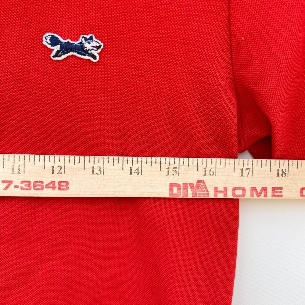 Vintage 80s JCPenney Fox Knit Polo XS-S Red Preppy Academia Minimalist Tennis - Picture 8 of 9